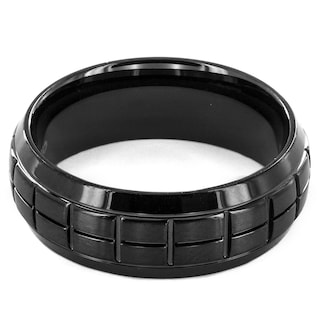 Foto 2 | Foto 2 | Anillo West Coast Jewelry De Acero Inoxidable Chapado En Negro, Tamaño 12 - Venta Internacional.