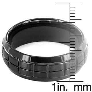 Foto 3 | Foto 3 | Anillo West Coast Jewelry De Acero Inoxidable Chapado En Negro, Tamaño 12 - Venta Internacional.