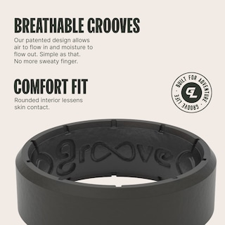 Foto 3 | Foto 3 | Anillo De Silicona Groove Life Edge Negro/negro Para Hombre - Talla 14 - Venta Internacional.