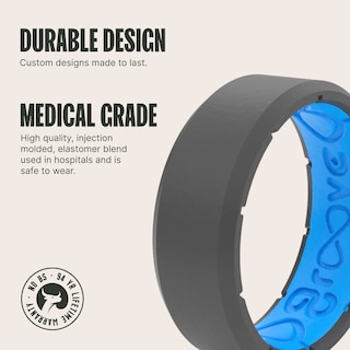 Foto 2 | Foto 2 | Anillo De Silicona Groove Life Edge Deep Stone/blue Para Hombre, Talla 12 - Venta Internacional.