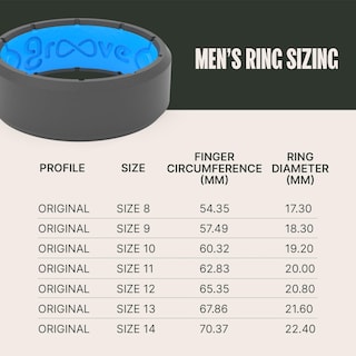 Foto 5 | Foto 5 | Anillo De Silicona Groove Life Edge Deep Stone/blue Para Hombre, Talla 12 - Venta Internacional.