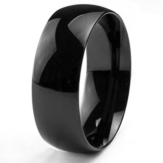 Foto 1 | Foto 1 | Anillo De Boda De Acero Negro Pulido West Coast Jewelry - Venta Internacional.