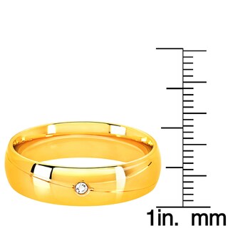 Foto 3 | Foto 3 | Anillo West Coast Jewelry Solitaire De Acero Inoxidable Chapado En Oro - Venta Internacional.
