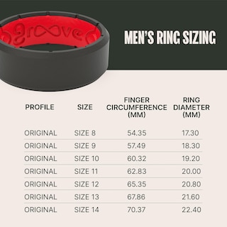 Foto 5 | Foto 5 | Anillo De Silicona Groove Life Edge Negro/rojo Para Hombre - Talla 13 - Venta Internacional.