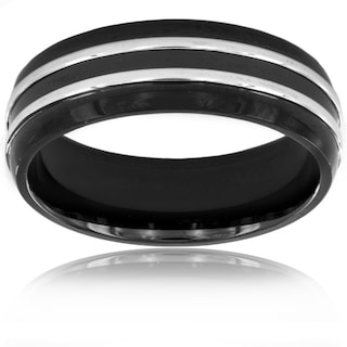 Foto 5 | Foto 5 | Anillo West Coast Jewelry De Acero Inoxidable Negro Pulido De 8 Mm - Venta Internacional.