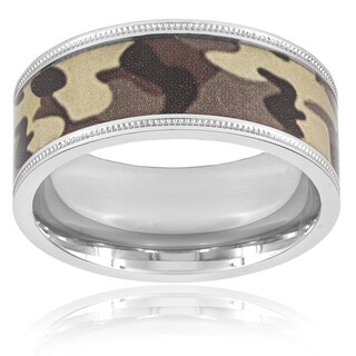 Foto 5 | Foto 5 | Anillo West Coast Jewelry De Acero Inoxidable Con Camuflaje Marrón - Venta Internacional.