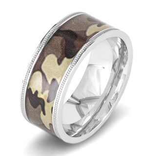 Foto 1 | Foto 1 | Anillo West Coast Jewelry De Acero Inoxidable Con Camuflaje Marrón - Venta Internacional.