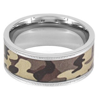Foto 2 | Foto 2 | Anillo West Coast Jewelry De Acero Inoxidable Con Camuflaje Marrón - Venta Internacional.