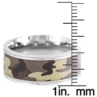 Foto 3 | Foto 3 | Anillo West Coast Jewelry De Acero Inoxidable Con Camuflaje Marrón - Venta Internacional.