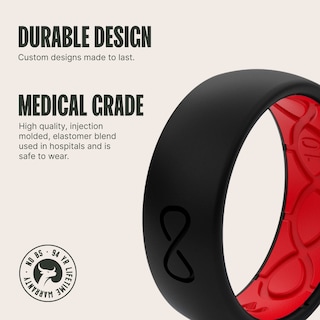 Foto 2 | Foto 2 | Anillo De Boda Groove Life Solid, Silicona Negra Y Roja, Talla 10, Para Hombre - Venta Internacional.