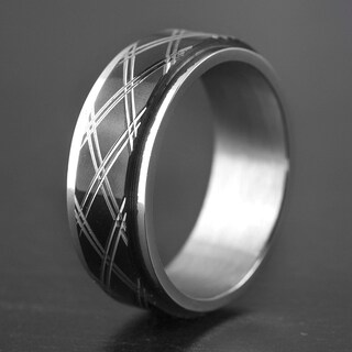 Foto 4 | Foto 4 | Anillo West Coast Jewelry De Acero Inoxidable Negro Con Diamante Tamaño 13 - Venta Internacional.