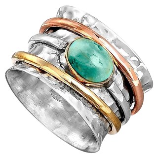 Foto 1 | Foto 1 | Anillo Huoguo Diseño Retro De Aleación Bañado En Turquesa Diseño De Calavera - Venta Internacional.
