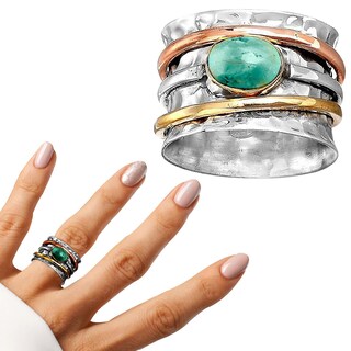 Foto 2 | Foto 2 | Anillo Huoguo Diseño Retro De Aleación Bañado En Turquesa Diseño De Calavera - Venta Internacional.