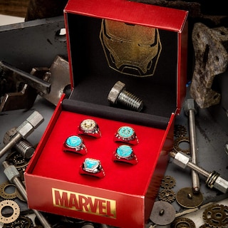 Foto 6 | Foto 6 | Juego De Anillos Iron Man Arc Reactor Ajustable Juego En Caja De 5 Anillos - Venta Internacional.