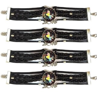 Foto 1 | Foto 1 | Pulsera Brazalete de Moda Unicornio 4 Piezas Negra de Plástico