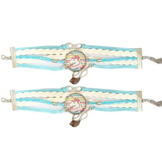 Foto 3 | Foto 3 | Pulsera Vendepot Mxfsb-007 2 Piezas Azul con Blanco