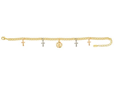 Foto 1 | Foto 1 | Pulsera De Chapa De Oro 18k Joyas Plafer 2130p-ch Dorada.