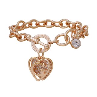 Foto 2 | Foto 2 | Pulsera Guess Con Cadena De Eslabones Redondos En Tono Oro Rosa De 19 Cm Con Dijes - Venta Internacional.
