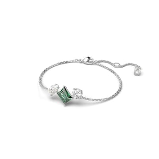 Foto 2 | Foto 2 | Pulsera Swarovski Mesmera Con Piedras Verdes Y Transparentes Rodio - Venta Internacional.