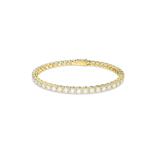 Foto 1 | Foto 1 | Pulsera De Tenis Swarovski Matrix Con Piedras Transparentes En Tono Dorado - Venta Internacional.