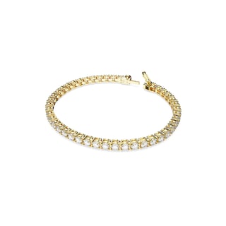 Foto 2 | Foto 2 | Pulsera De Tenis Swarovski Matrix Con Piedras Transparentes En Tono Dorado - Venta Internacional.