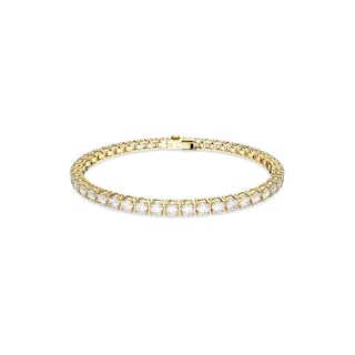 Foto 1 | Foto 1 | Pulsera De Tenis Swarovski Matrix Con Piedras Transparentes En Tono Dorado - Venta Internacional.