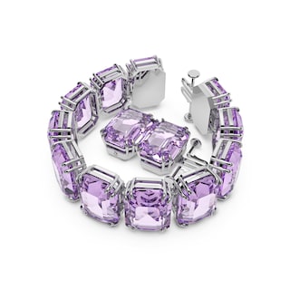 Foto 2 | Foto 2 | Pulsera Swarovski Millenia De Talla Octagonal Chapada En Rodio Morado - Venta Internacional.