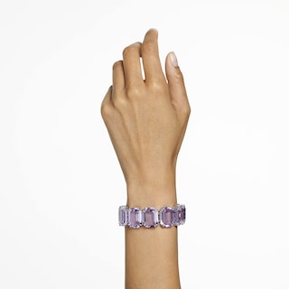 Foto 4 | Foto 4 | Pulsera Swarovski Millenia De Talla Octagonal Chapada En Rodio Morado - Venta Internacional.