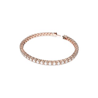 Foto 2 | Foto 2 | Pulsera De Tenis Swarovski Matrix Con Piedras Transparentes En Oro Rosa M - Venta Internacional.