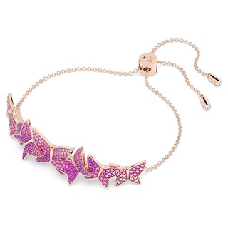 Foto 2 | Foto 2 | Pulsera Swarovski Lilia Con Pavé De Cristal Rosa Y Mariposa - Venta Internacional.