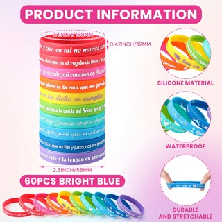 Foto 3 | Foto 3 | Pulseras Skylety Spanish Christian 60 Unidades Versículo Bíblico - Venta Internacional