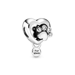 Foto 1 | Foto 1 | Charm Pandora Sparkling Paw Print & Heart, Circonita Cúbica Transparente - Venta Internacional.