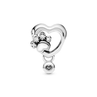Foto 2 | Foto 2 | Charm Pandora Sparkling Paw Print & Heart, Circonita Cúbica Transparente - Venta Internacional.