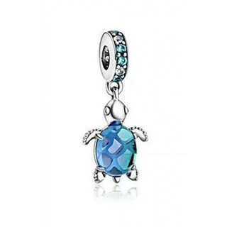 Foto 1 | Foto 1 | Colgante Charm Pandora De Cristal De Murano Con Forma De Tortuga Marina Azul, Plata 925 - Venta Internacional.