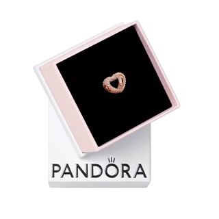 Foto 1 | Foto 1 | Brazalete Pandora Con Abalorios En Forma De Corazón Abierto En Oro Rosado De 14 K - Venta Internacional.