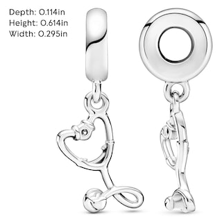 Foto 6 | Foto 6 | Estetoscopio Charm Pandora, Colgante En Forma De Corazón, Plata De Ley - Venta Internacional.