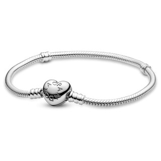 Foto 2 | Foto 2 | Pulsera Pandora Moments Con Cierre De Corazón Y Cadena De Serpiente De Plata 925 - Venta Internacional.