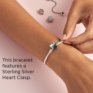 Foto 5 | Foto 5 | Pulsera Pandora Moments Con Cierre De Corazón Y Cadena De Serpiente De Plata 925 - Venta Internacional.