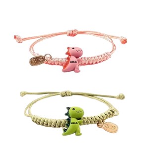 Foto 1 | Foto 1 | Bonita Pulsera Pareja Lab.g Más Bolsa De Joyería 2 Piezas Verde /rosa