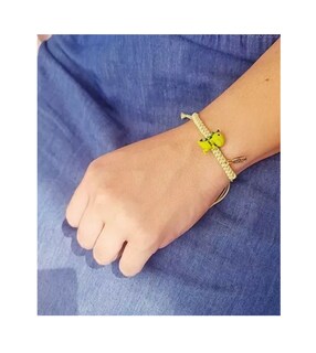 Foto 2 | Foto 2 | Bonita Pulsera Pareja Lab.g Más Bolsa De Joyería 2 Piezas Verde /rosa