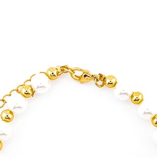 Foto 2 | Foto 2 | Pulsera Perlas Sintética Con Dije De Platano The Golden Store Chapa De Oro 18k