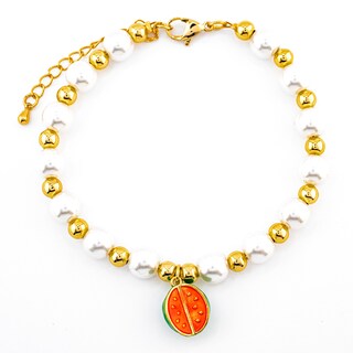 Foto 1 | Foto 1 | Pulsera Perlas Sintética Con Dije De Sandia The Golden Store Chapa De Oro 18k