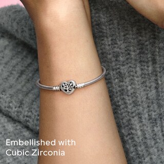 Foto 6 | Foto 6 | Pulsera Pandora Moments Con Forma De Árbol Genealógico Con Cierre De Corazón, Plata - Venta Internacional.