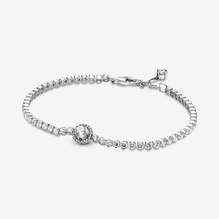Foto 2 | Foto 2 | Pulsera Pandora Sparkling Halo Tennis Plateada Para Mujer, 7.9 Pulgadas - Venta Internacional.