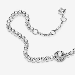 Foto 6 | Foto 6 | Pulsera Pandora Sparkling Halo Tennis Plateada Para Mujer, 7.9 Pulgadas - Venta Internacional.