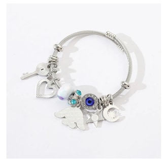 Foto 5 | Foto 5 | Pulsera Plata Para Stitch Dije Ajustable Joyeria Mujer