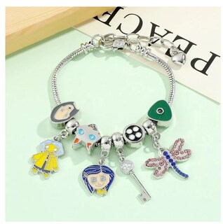 Foto 4 | Foto 4 | Pulsera Plateada Muñeca Coraline Libelula Gato Llave Boton