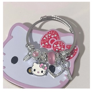 Foto 6 | Foto 6 | Pulsera Ajustable De Plata Con Dije De Gato