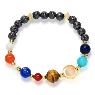 Foto 1 | Foto 1 | Pulsera West Coast Jewelry Solar System Con Cuentas De Piedra De Lava De 6 Mm - Venta Internacional.
