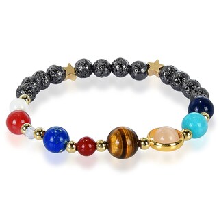 Foto 2 | Foto 2 | Pulsera West Coast Jewelry Solar System Con Cuentas De Piedra De Lava De 6 Mm - Venta Internacional.